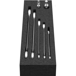 Matador Ringmaulratschenschlüssel-Satz, 9-teilig, im schwarzen Schaumstoff-Cube, Größen 8-19 mm.