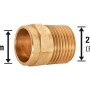 Löt-Übergangsnippel aus Rotguss, 12 mm x 21 mm (R 1/2) für Kupferrohre.