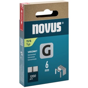 Novus Flachdrahtklammern G 11 Länge 6 mm 1.200 Stück Novus Flachdrahtklammern G 11 Länge 6 mm 1.200 Stück