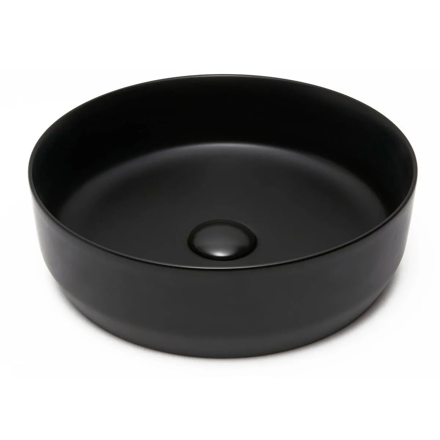 Swiss Aqua Technologies Waschschale 39CMx12H mit Ablaufgarnitur Schwarz Matt