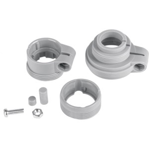 Adapter-Set Danfoss für Hausautomation: 3 Adapter (RA, RAV, RAVL) mit Schraube und Mutter.