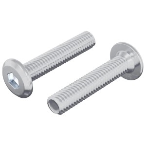 Zwei silberne M6 x 30 mm Stahlschrauben mit Sperre von vidaXL.