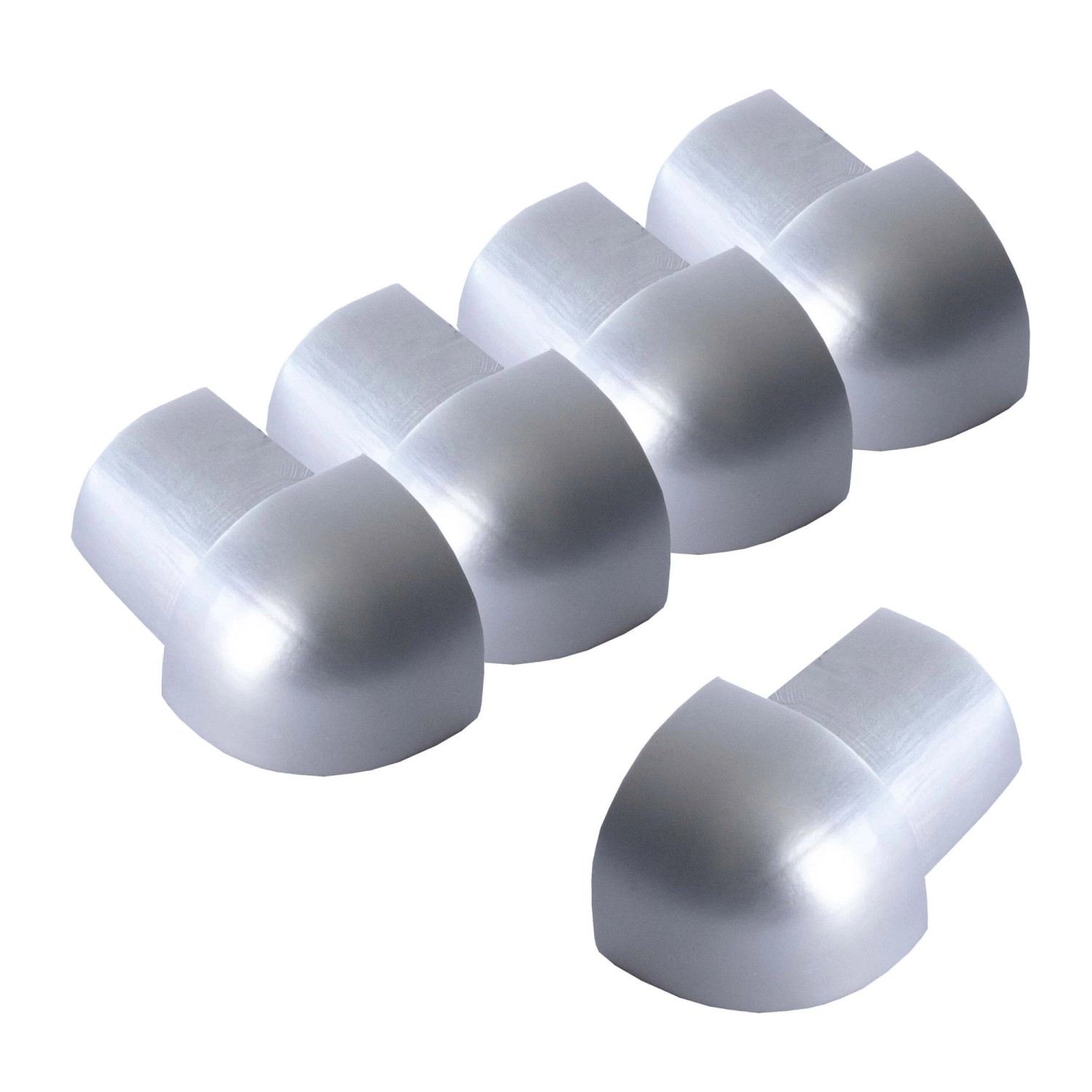 Dalsys Außeneck Fliesenschiene Viertelkreis 5x 10mm Aluminium Chrome günstig online kaufen