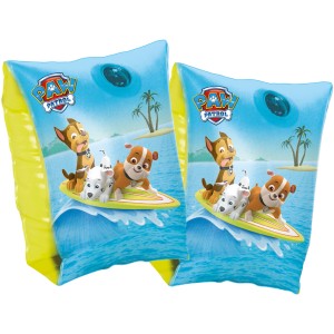 Gelbe Paw Patrol Schwimmflügel für Kinder, mit Motiv der beliebten Zeichentrickfiguren.
