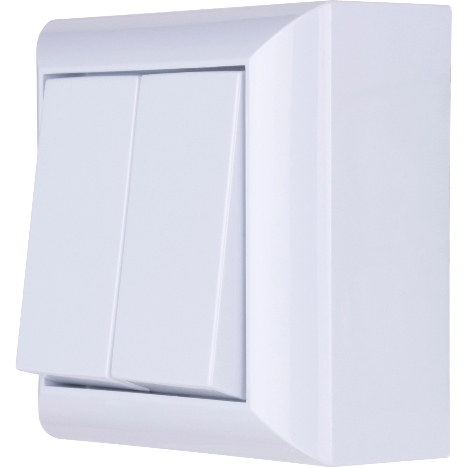 REV Aufputz-Serienschalter PlanoLuxe in Weiß für die Innenmontage.