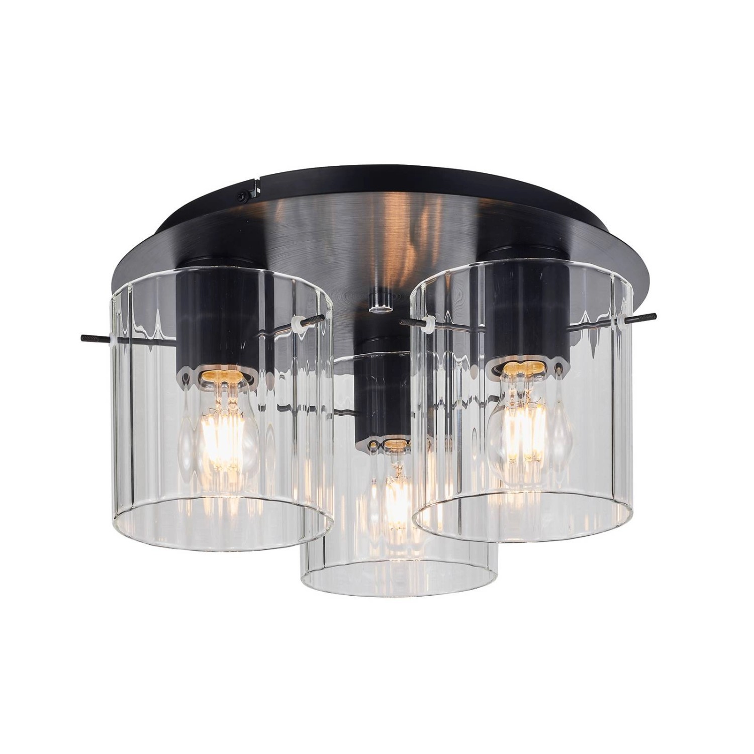 Lucande Deckenlampe Eirian 10019959 Modern in Transparent aus Metall 3-flam günstig online kaufen