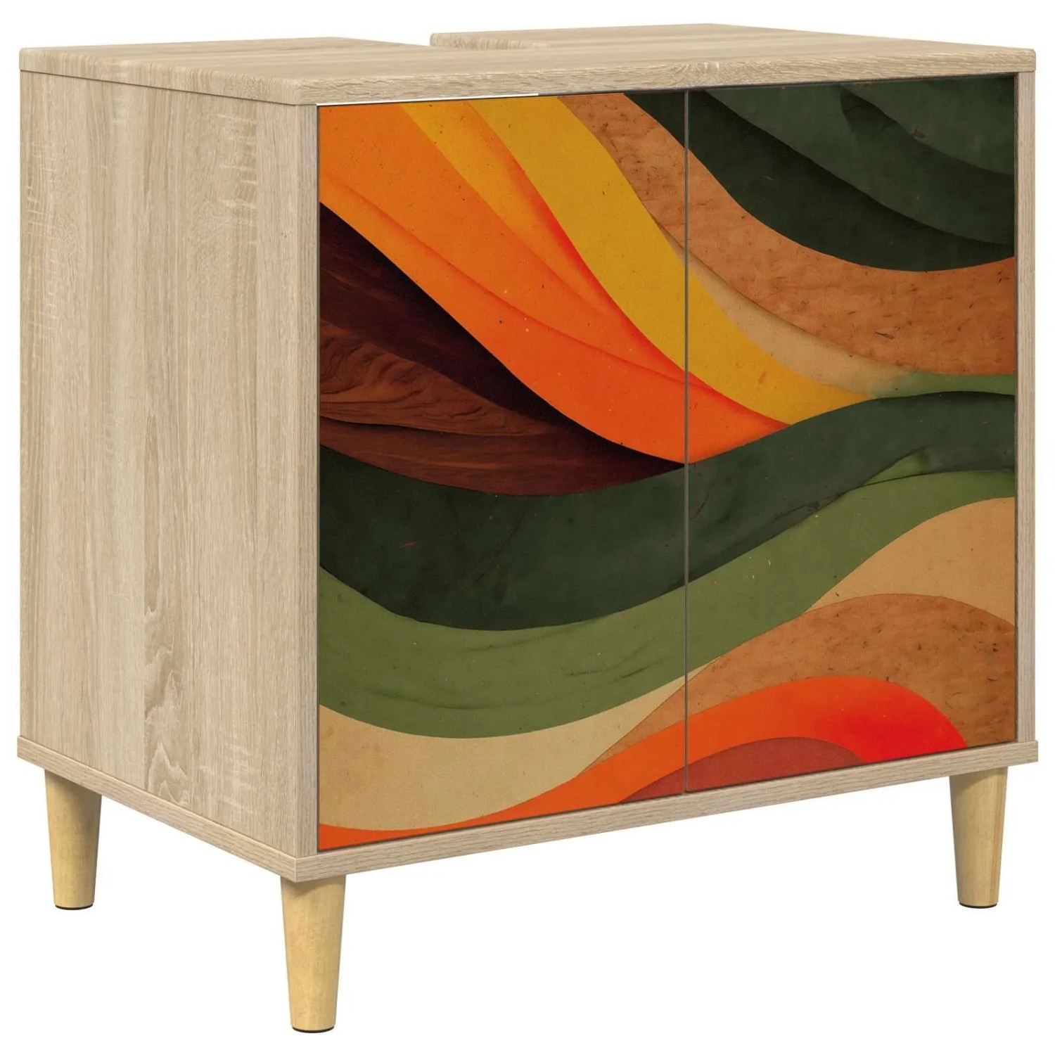 vidaXL Badezimmerschrank BONN Sonoma 60 x 40 x 60 cm Holzwerkstoff 8007401