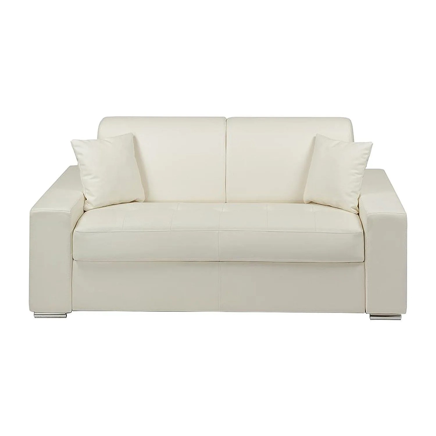 Vente-unique Schlafsofa Emir Weiß 184 cm