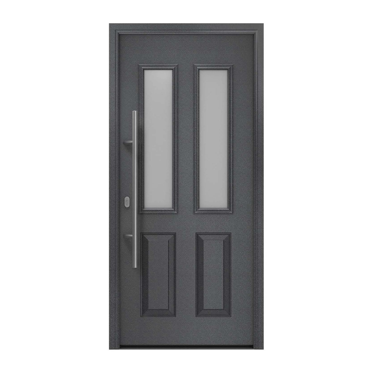 EcoStar Haustür Isopro IP 410S Anthrazitmetallic 110 cm x 210 cm DIN L günstig online kaufen