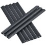 Juskys PVC Sichtschutzstreifen 4er Set in Anthrazit für Zaunbau & Sichtschutz.