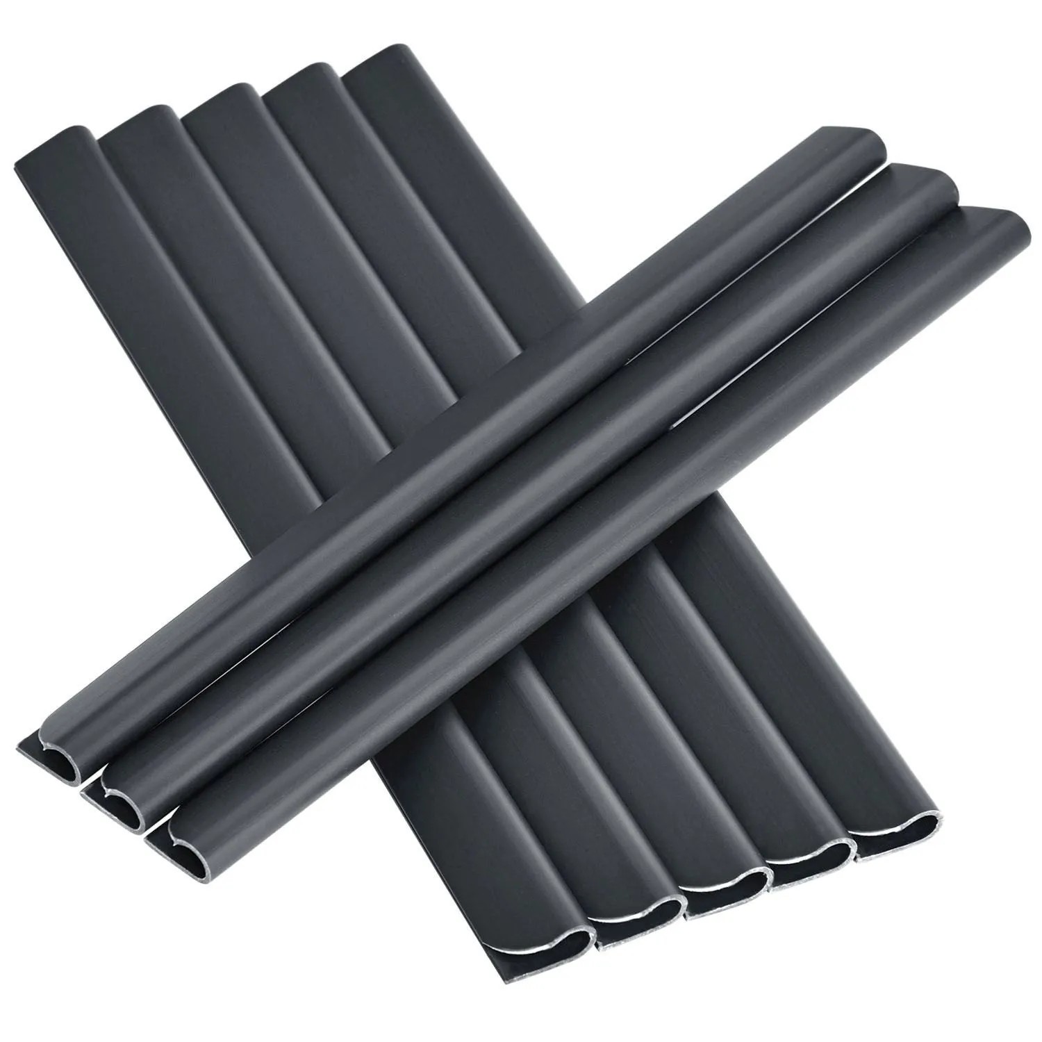 Juskys PVC Sichtschutzstreifen 4er Set in Anthrazit für Zaunbau & Sichtschutz.