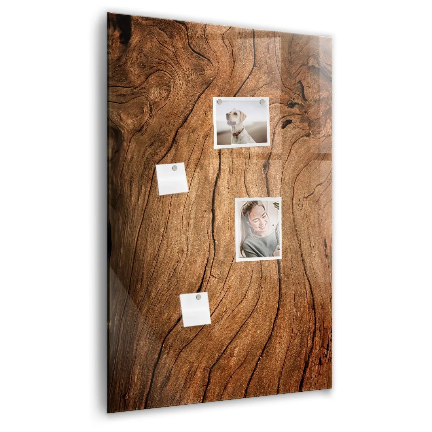 Tulup Beschreibbare Glasmagnettafel Altes Holz 60x90 cm Magnettafel Büro Gl günstig online kaufen