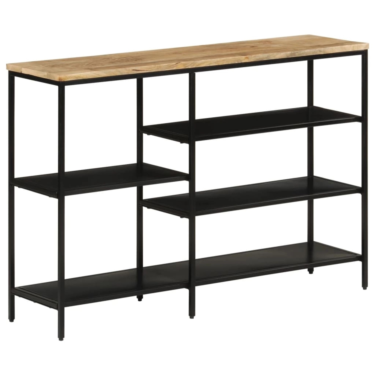 vidaXL Konsolentisch 110x30x75 cm Raues Massivholz Mango und Eisen 372730
