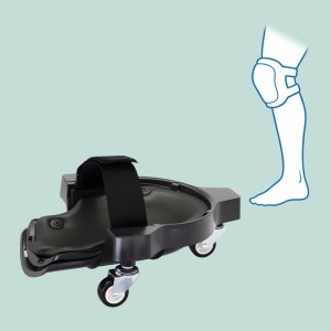 Relaxdays Knieschoner auf Rollen Kunststoff Schwarz Belastbar 50 kg 29,5 cm x 22 cm x 9 cm 1,4 kg