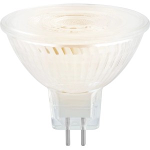 GU5.3 LED Spot MR16 Leuchtmittel, 4.000 K, 4,5 W. Klares Glas mit zwei Pins für neutralweißes Licht.