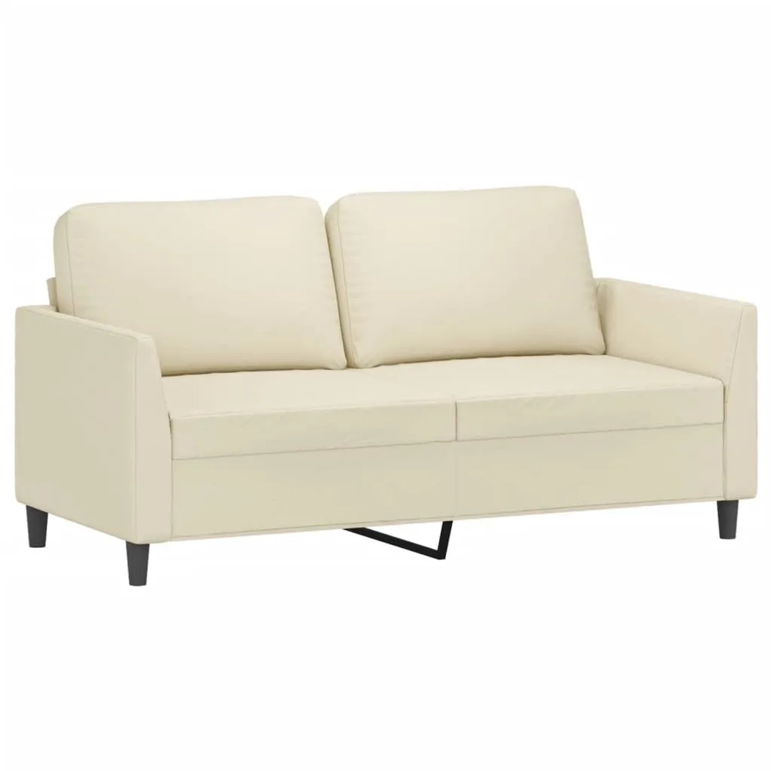 vidaXL 2-Sitzer-Sofa Creme 140 cm Kunstleder 359334 günstig online kaufen