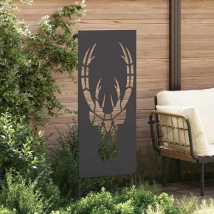Schwarzer vidaXL Garten Sichtschutz mit Tiermuster, 50x140 cm, als Zaun Zubehör.