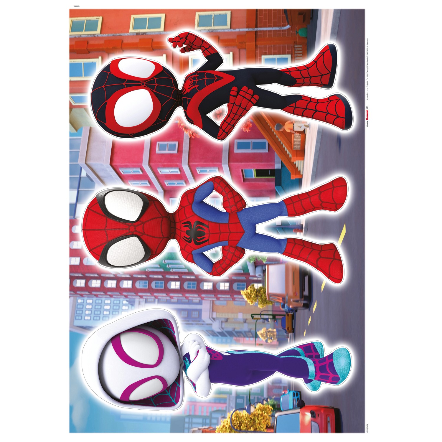 Komar Deko-Sticker Spiderman Trio