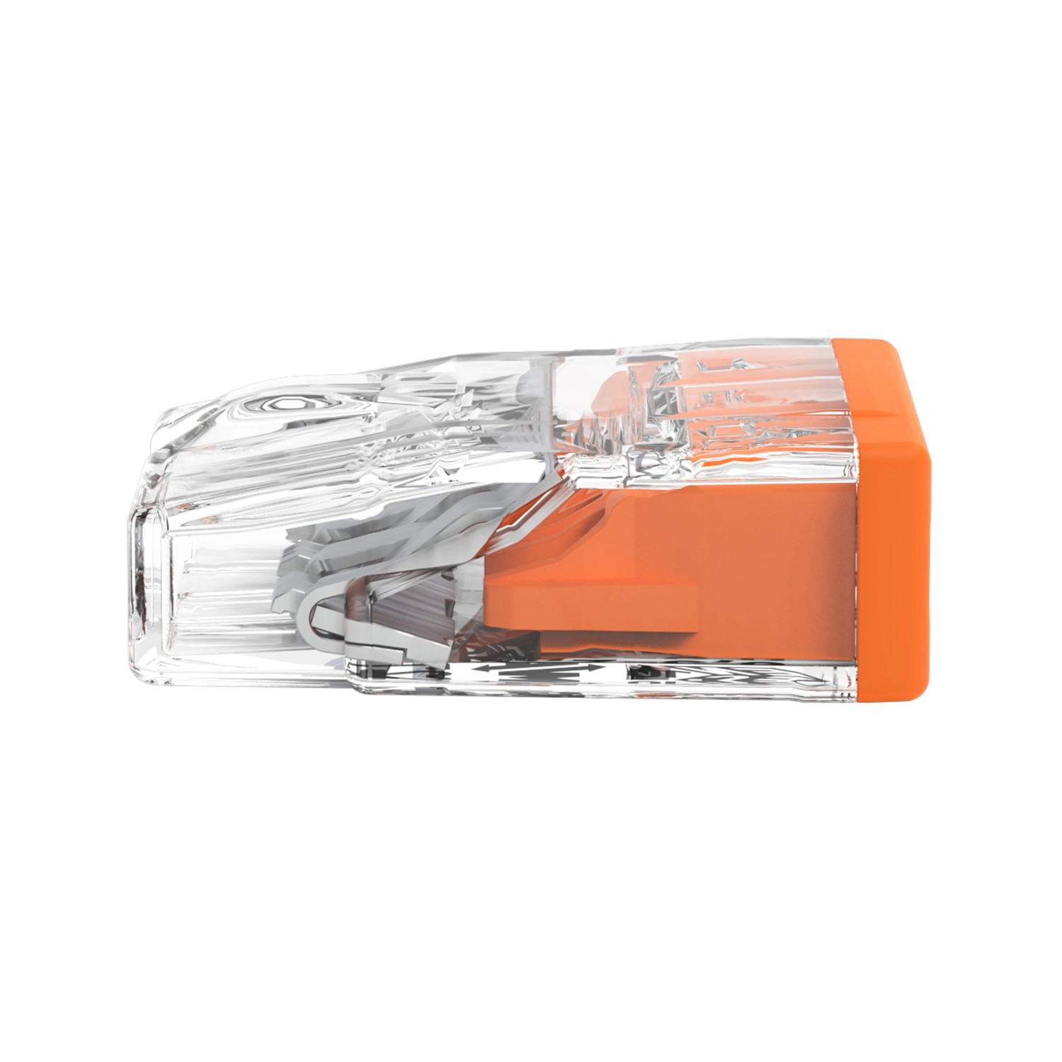 Wago Steckklemme, 3-polig, orange, für sichere Verbindungen von Drähten bis 2,5 mm².