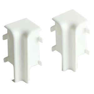 Weiße Innecken (2 Stk.) 15x35x40 mm für Laminat & Parkett Zubehör.
