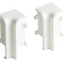 Weiße Innecken (2 Stk.) 15x35x40 mm für Laminat & Parkett Zubehör.
