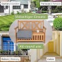 Wetterfeste Gartenbank aus Holz mit Stauraum, geeignet für Garten, Terrasse und Balkon.