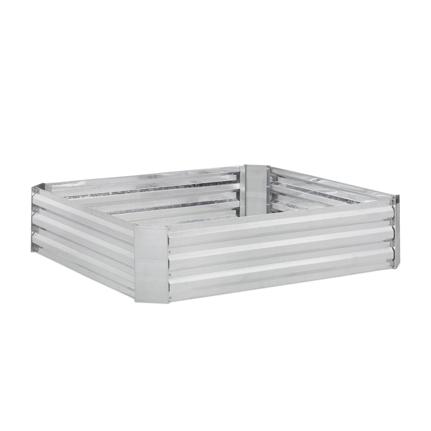 Relaxdays Hochbeet Metall Grau Ohne Boden 30 cm x 120 cm x 90 cm 7,3 kg