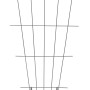 Anthrazitfarbenes Fächerspalier, 150x75 cm, zur Wandbegrünung und als Rankhilfe für Pflanzen.