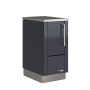 Haas+Sohn Herd HS 40 Anthrazit, 5 kW Küchenofen mit Stahlkochplatte und Holzlade.