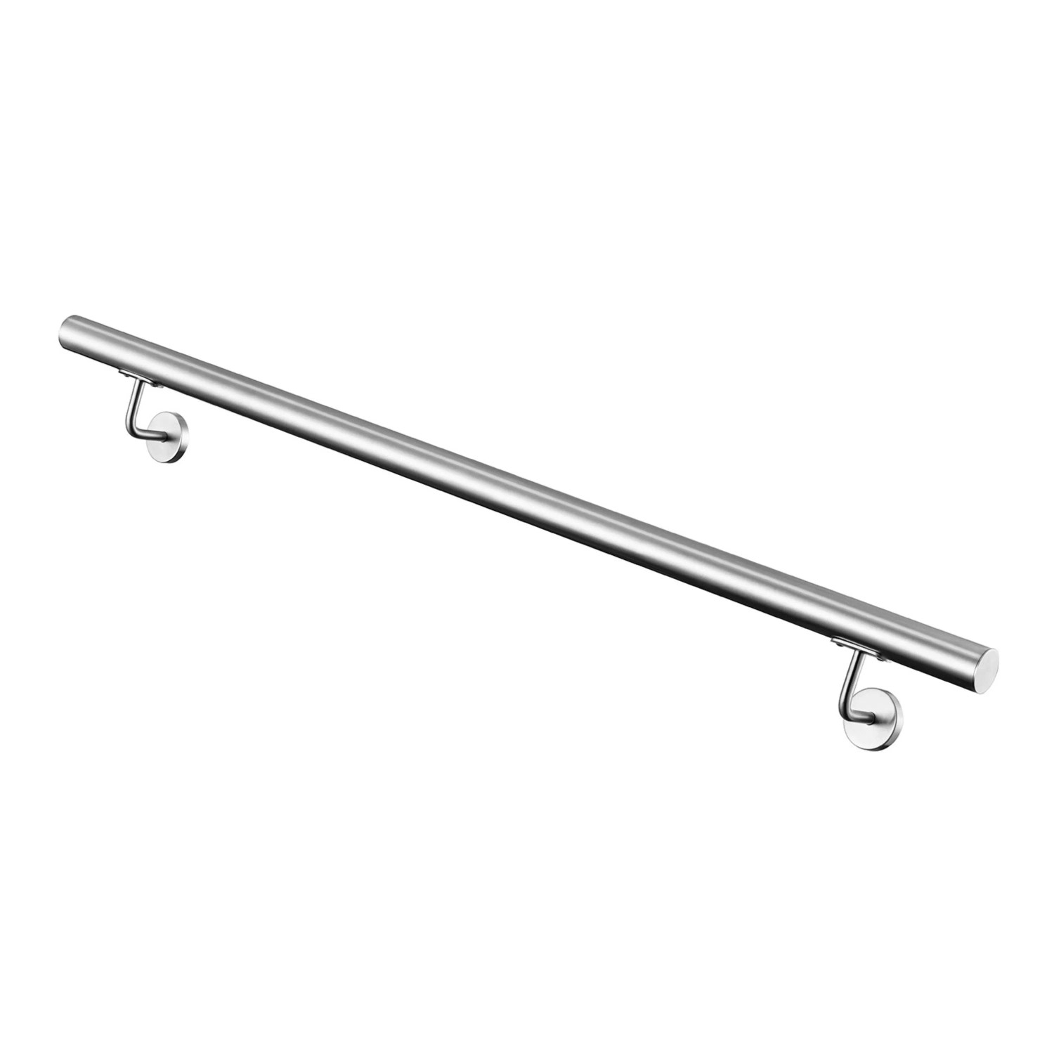 Duschparadies Handlauf Komplettset Edelstahl 304 180 cm Silber inkl. Halterungen