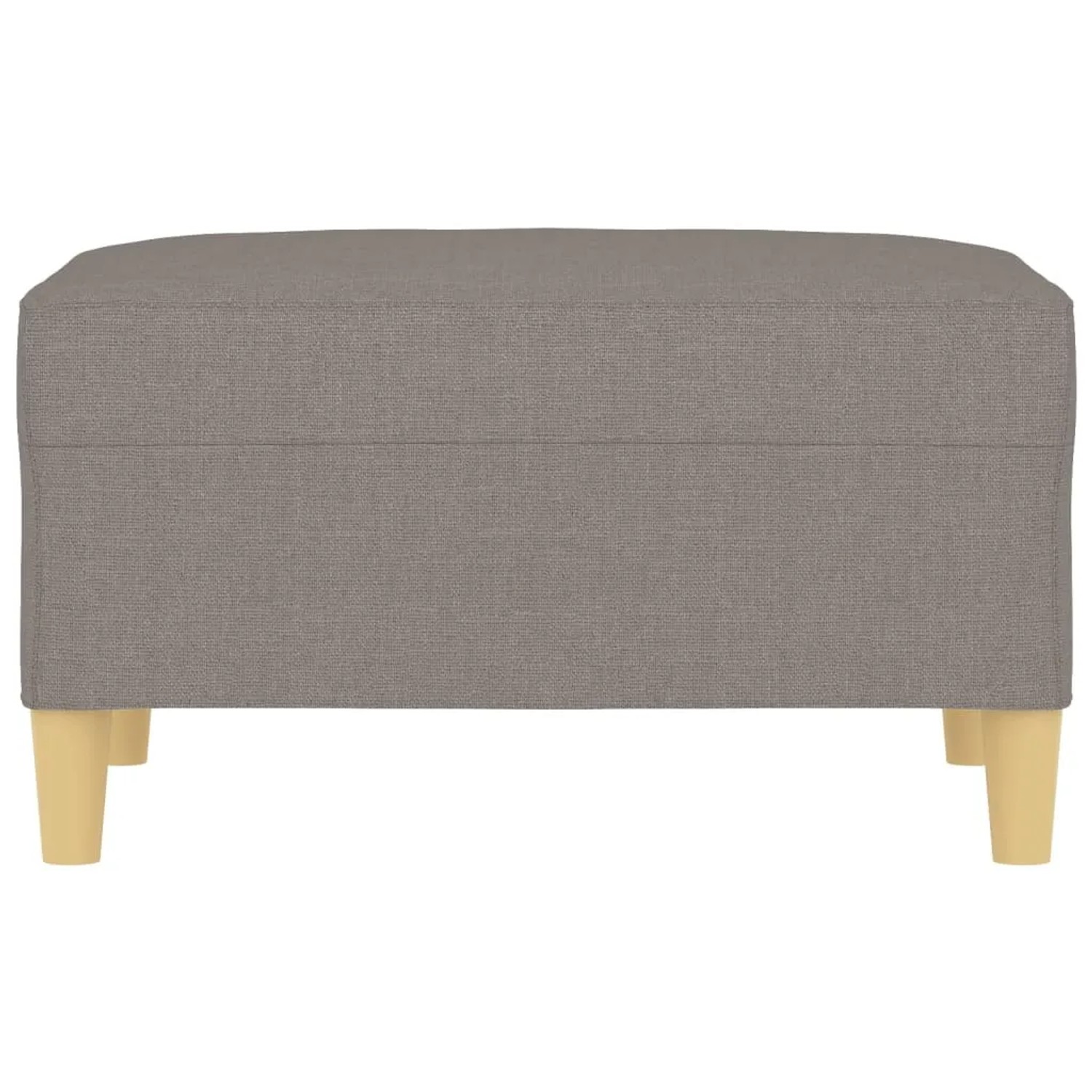 Moderner vidaXL Fußhocker, taupefarbener Stoff, 70x55x41 cm, Modell 3. Bequemer Hocker mit Holzbeinen.