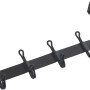 Schwarze Wenko Türgarderobe Nostalgie mit 5 Haken zum Einhängen an der Tür.