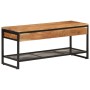 vidaXL Schuhbank 110x35x45 cm Massivholz Akazie und Eisen 372744_8