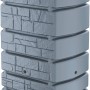 Hellgraue Waterform Regentonne Tower Stone, 500 l, mit Steinoptik. Ideal für die Gartenbewässerung.