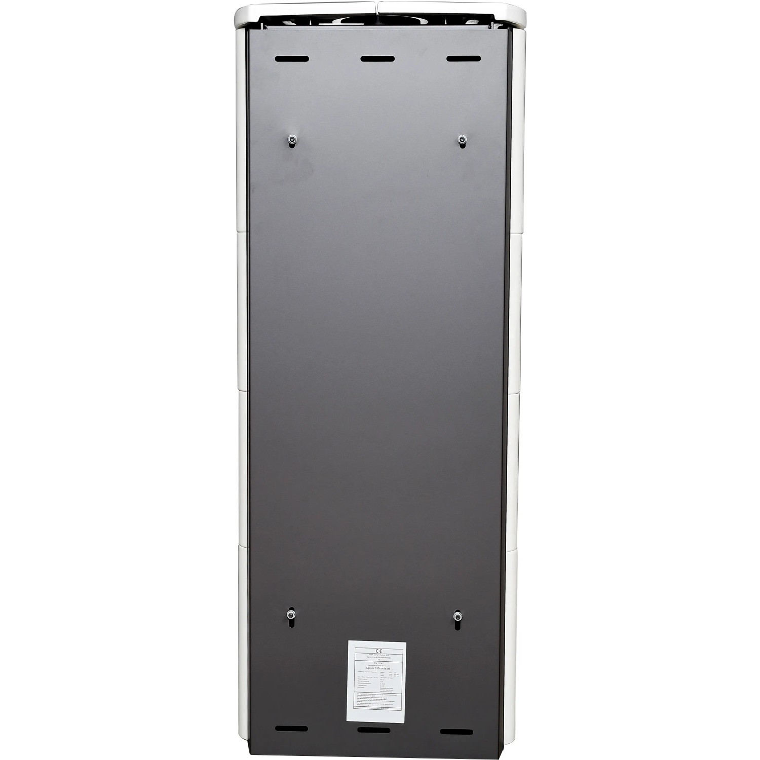 Rückansicht Hark Küchenofen Keramik 7 kW mit Automatik, Kaminofen mit Keramikverkleidung.