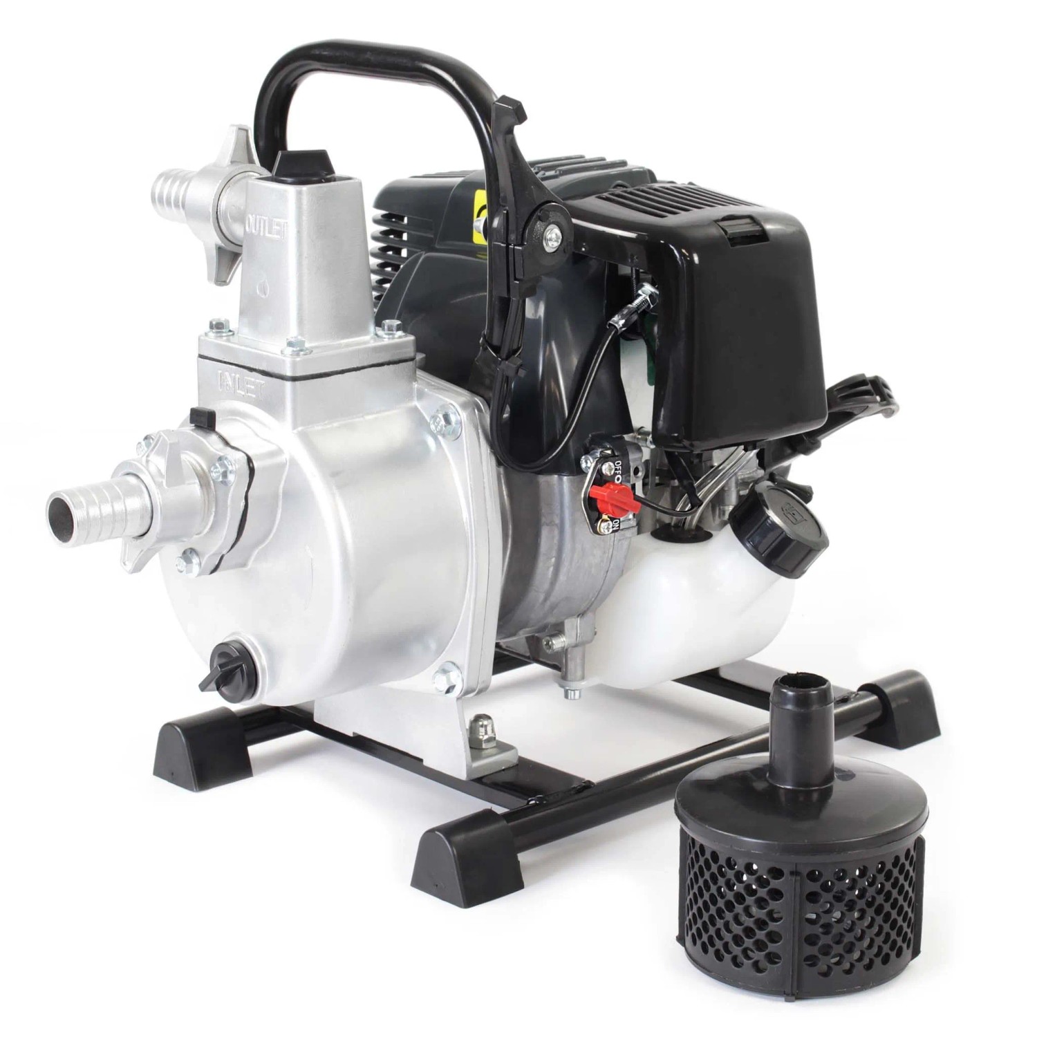Wiltec Benzin Wasserpumpe 1Kw 8000L/H 6500U/Min Gartenpumpe Motor Entwässerung