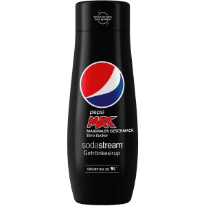 SodaStream Pepsi Max Sirup, 440ml Flasche für ca. 9 Liter Fertiggetränk.