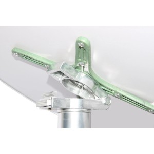 Detailansicht des klappbaren Alu-Stehtischs Basismodell: Tischplattenbefestigung und Aluminiumgestell.