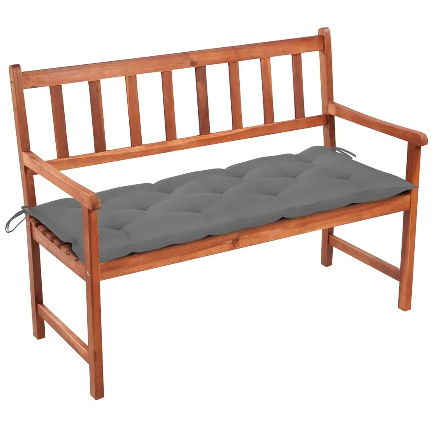 vidaXL Gartenbank mit Auflage 120 cm Massivholz Akazie 3063784