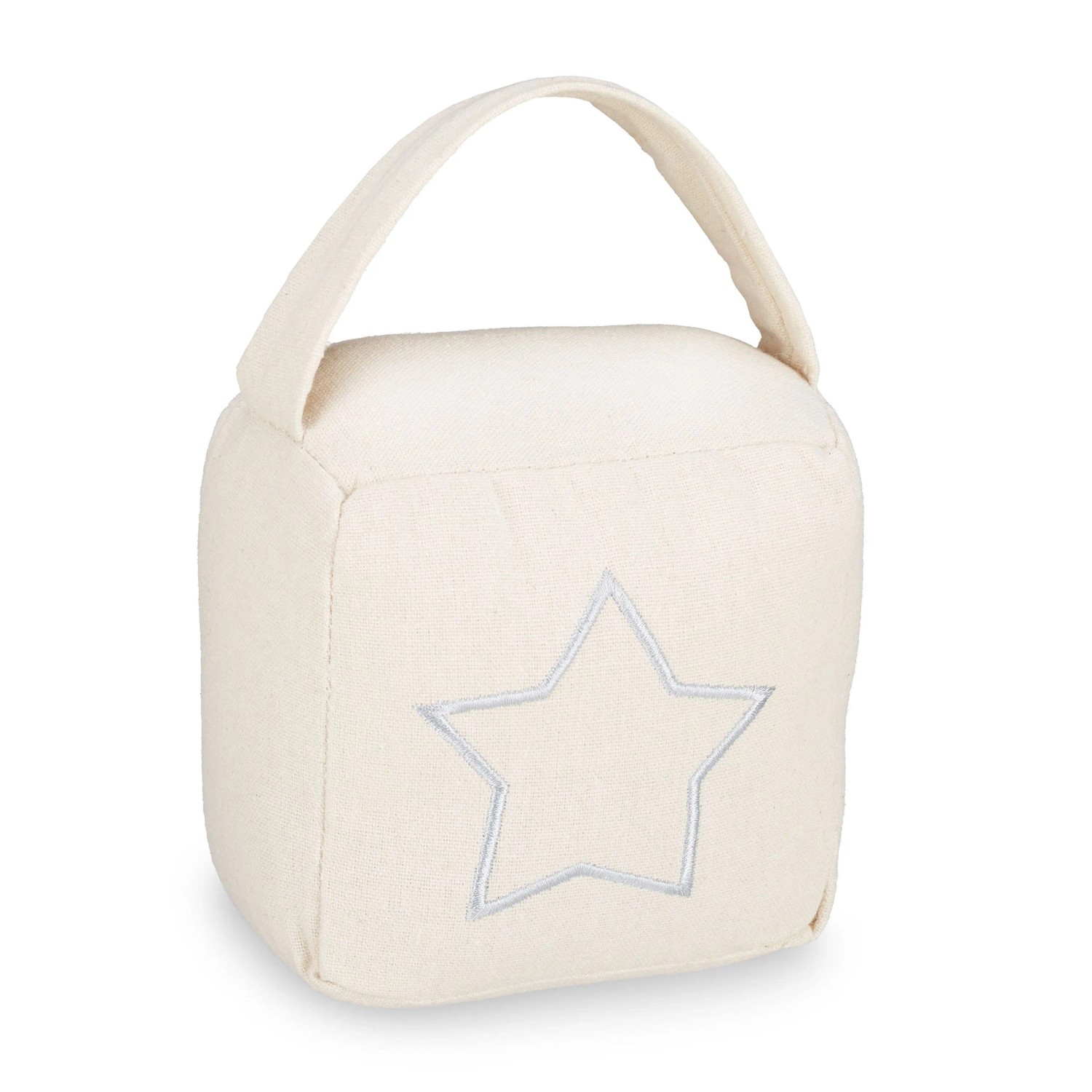 Relaxdays Türstopper Sack Polyester Beige Sandgefüllt Freistehend 18,5 cm x 14 cm x 10 cm 0,8 kg