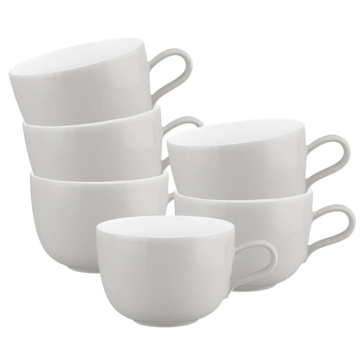 Seltmann Weiden Liberty Pure Colors Milchkaffeetasse 380 ml 6er Set New Grey