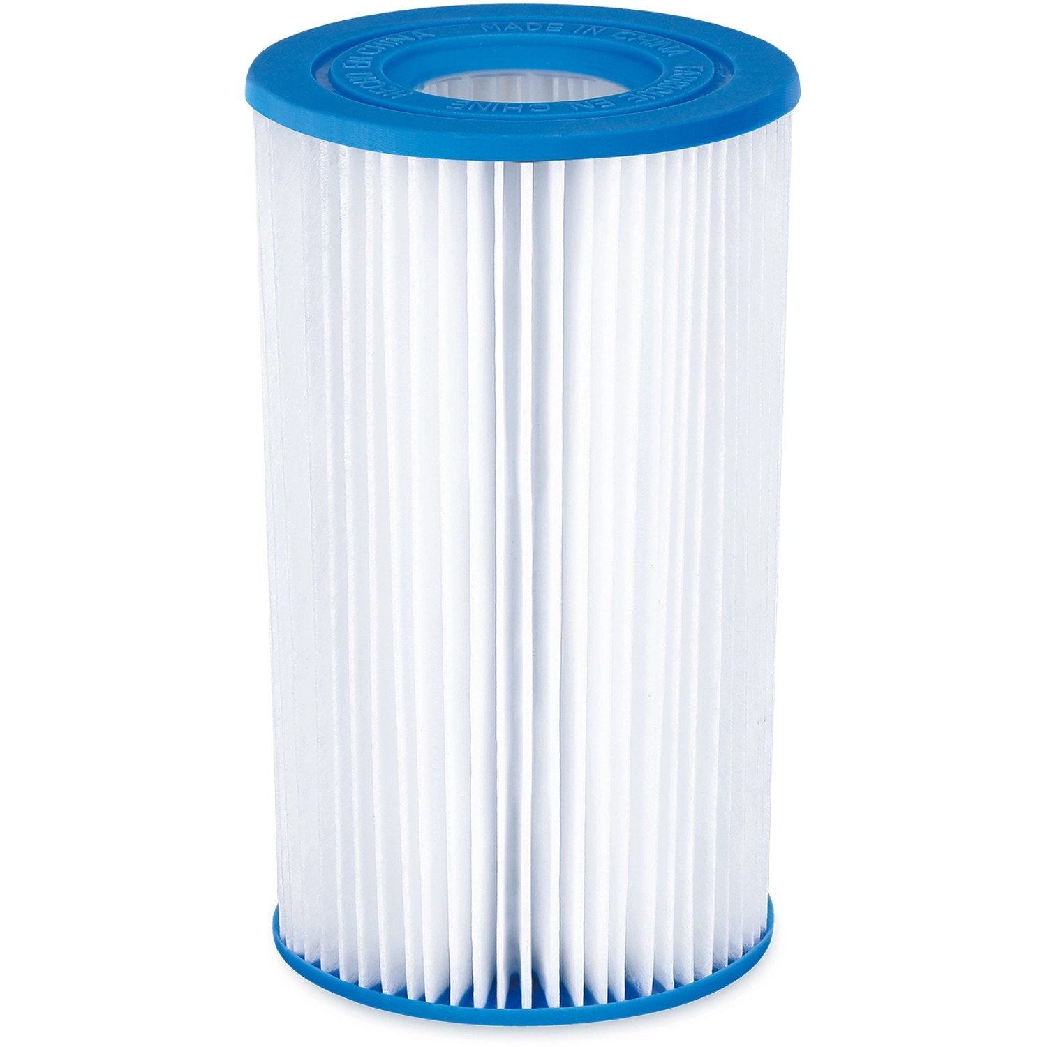 Filterpatrone für Summer Waves Pool, weiße Lamellen mit blauen Enden.