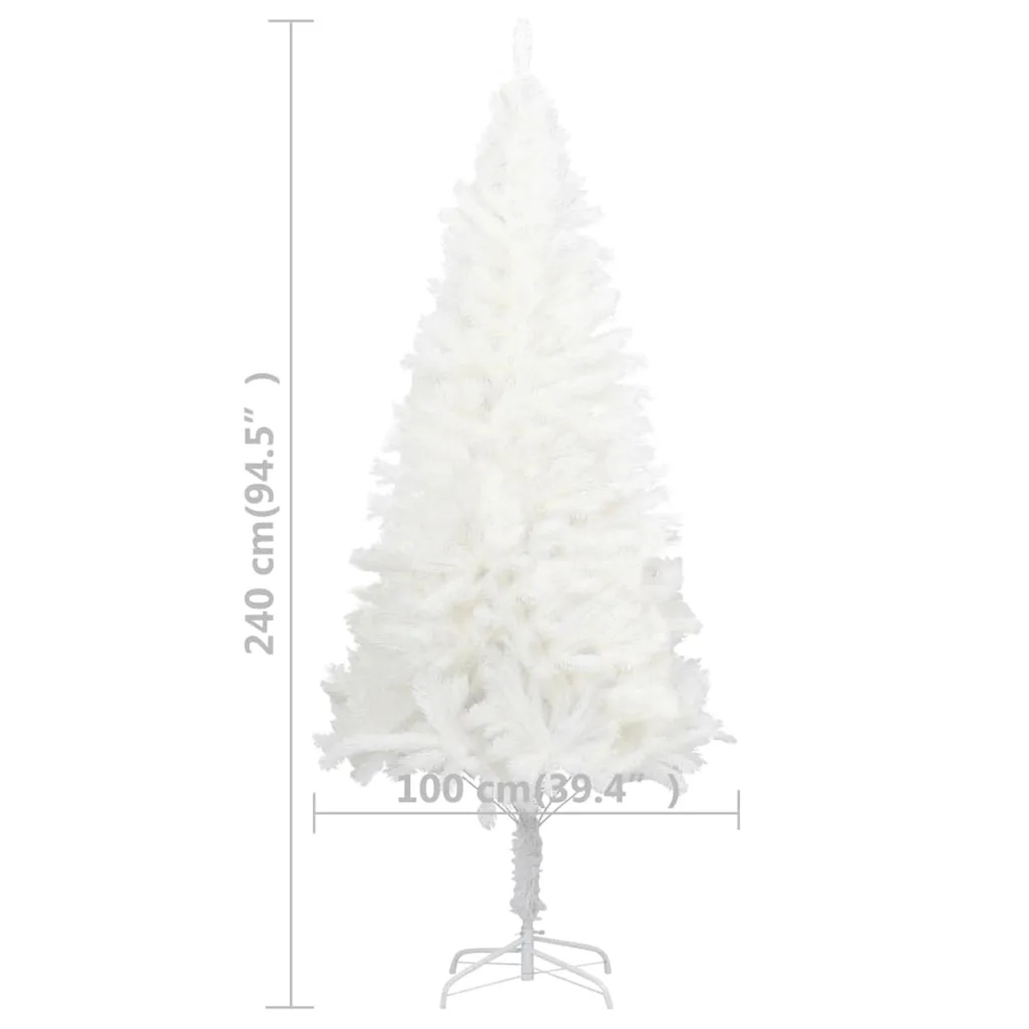 vidaXL Knstlicher Weihnachtsbaum Wei 240 cm Naturgetreue Nadeln kaufen  bei OBI