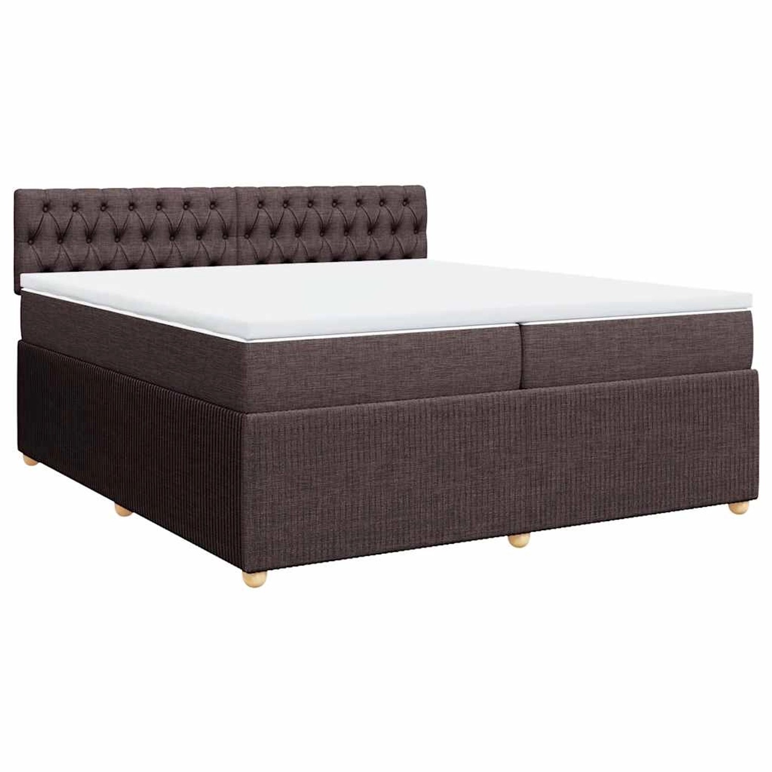 vidaXL Boxspringbett mit Matratze Dunkelbraun 200x200 cm Stoff 3287573 günstig online kaufen