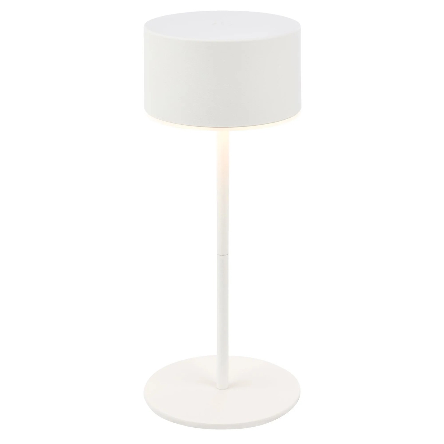 Brilo Akku-LED-Tischleuchte Kira Altweiß Ø 8 cm x 19 cm