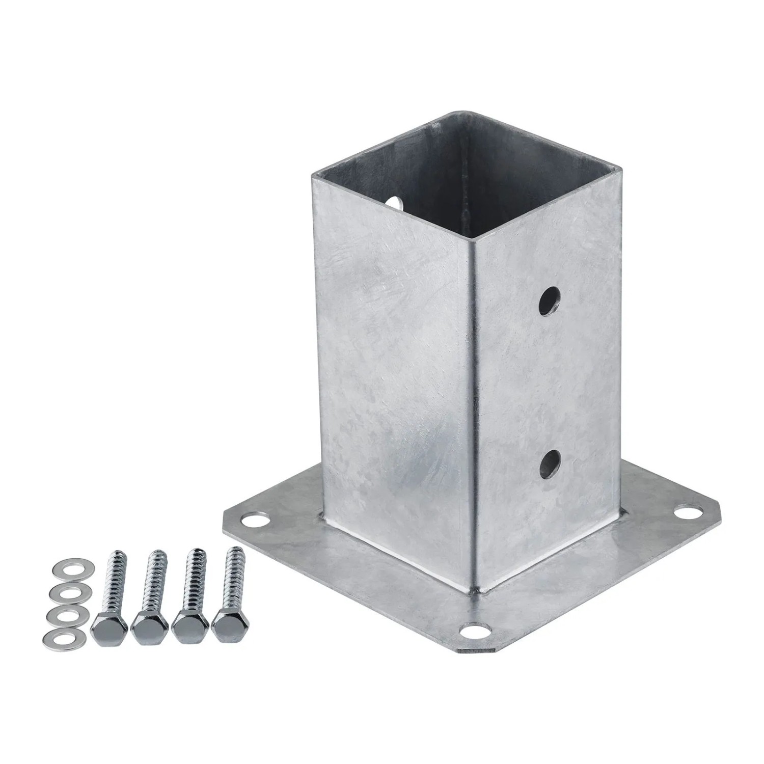 SOTECH Pfostenträger Bodenanker Zum Aufschrauben Vierkant 80 x 80 mm Feuerverzinkt