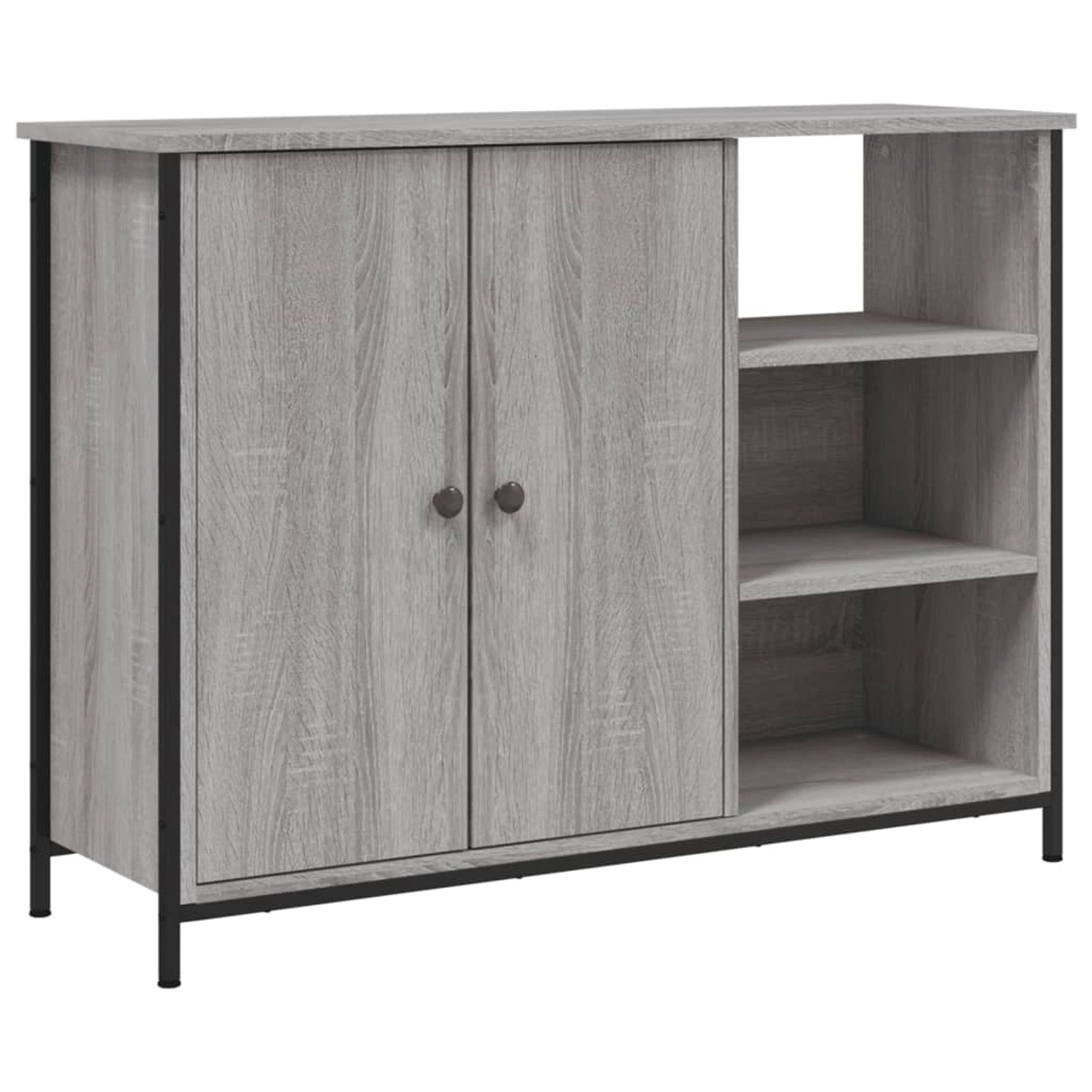 vidaXL Sideboard Grau Sonoma 100x33x75 cm Holzwerkstoff 835552 günstig online kaufen
