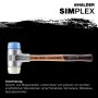 Halder Simplex Schonhammer Ø 40 mm TPE-soft Blau   Nylon mit Aluminiumgehäuse_5