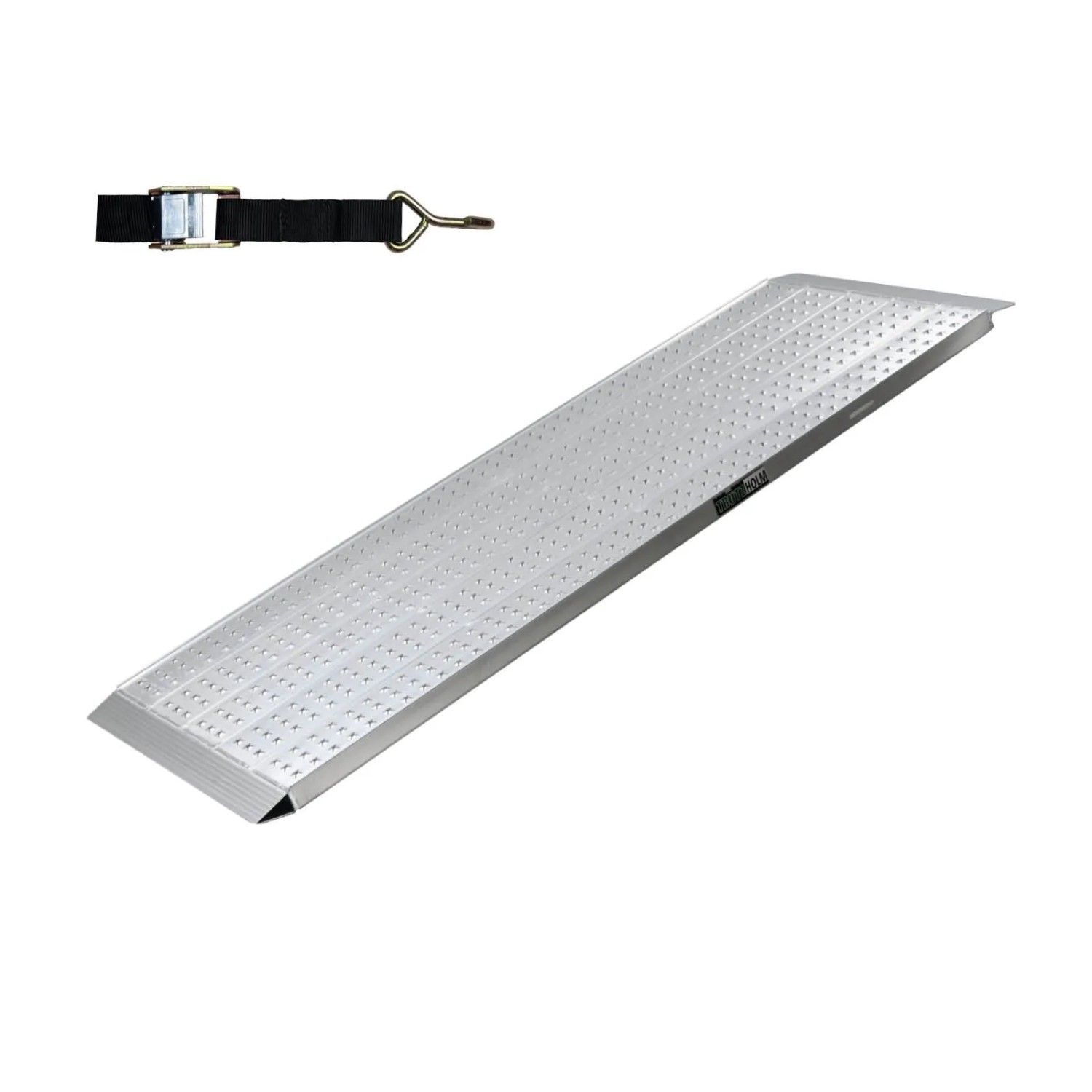 TRUTZHOLM 1 x Auffahrrampe Leichte Ausführung 200 x 70 cm Traglast 270kg Alu Grau Profiliert