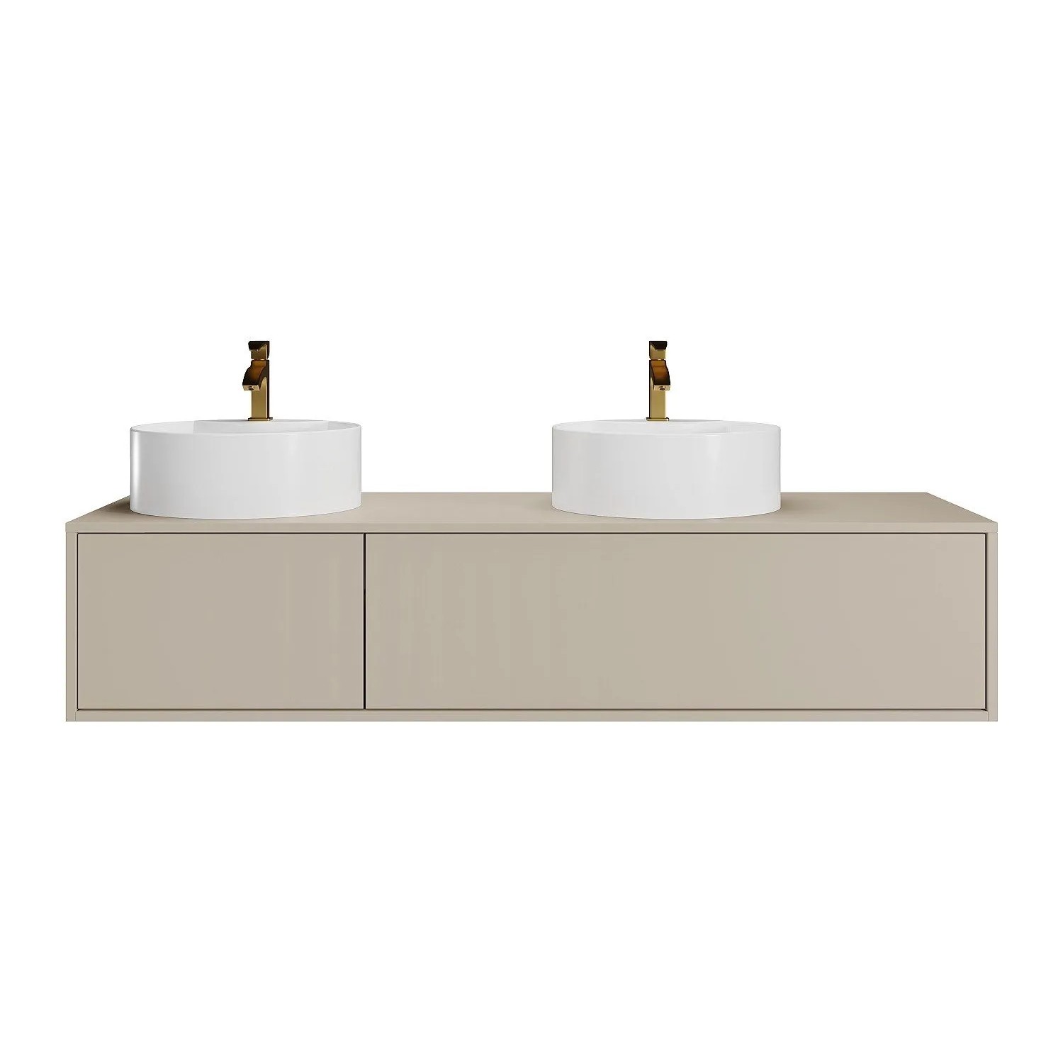 Vente-unique Doppelwaschtisch Isaure Beige 150 cm